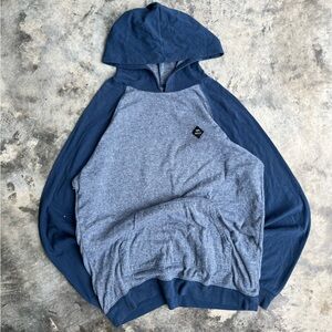 RVCA Two-Tone Blue Hooded Sweatshirt